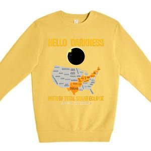 Great North American Path Of Total Solar Eclipse In April 08 Premium Crewneck Sweatshirt