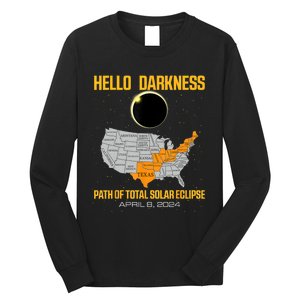 Great North American Path Of Total Solar Eclipse In April 08 Long Sleeve Shirt