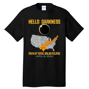 Great North American Path Of Total Solar Eclipse In April 08 Tall T-Shirt