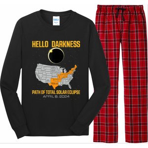 Great North American Path Of Total Solar Eclipse In April 08 Long Sleeve Pajama Set