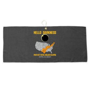 Great North American Path Of Total Solar Eclipse In April 08 Large Microfiber Waffle Golf Towel