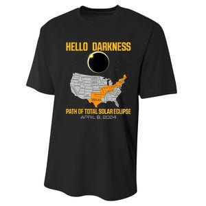 Great North American Path Of Total Solar Eclipse In April 08 Performance Sprint T-Shirt