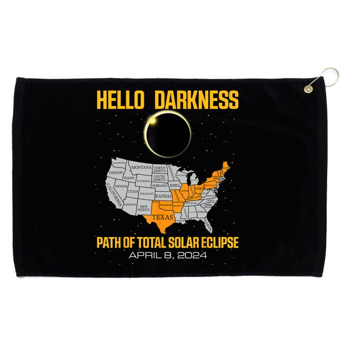 Great North American Path Of Total Solar Eclipse In April 08 Grommeted Golf Towel