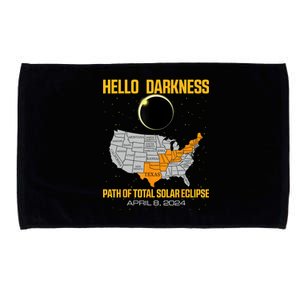 Great North American Path Of Total Solar Eclipse In April 08 Microfiber Hand Towel