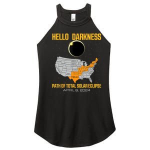 Great North American Path Of Total Solar Eclipse In April 08 Women’s Perfect Tri Rocker Tank