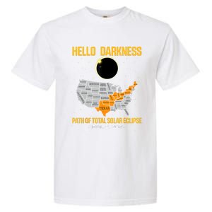 Great North American Path Of Total Solar Eclipse In April 08 Garment-Dyed Heavyweight T-Shirt