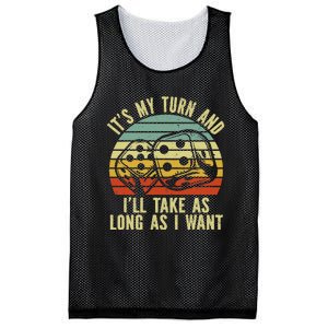 Game Night Adult Board Games ItS My Turn Long As I Want Mesh Reversible Basketball Jersey Tank