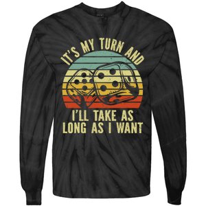 Game Night Adult Board Games ItS My Turn Long As I Want Tie-Dye Long Sleeve Shirt