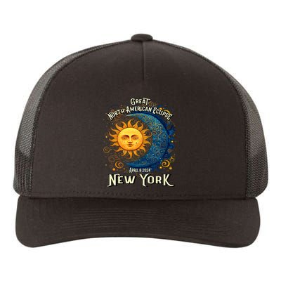 Great North American Eclipse Total Solar Eclipse Earth Moon Sun Cosmic Alignment Yupoong Adult 5-Panel Trucker Hat