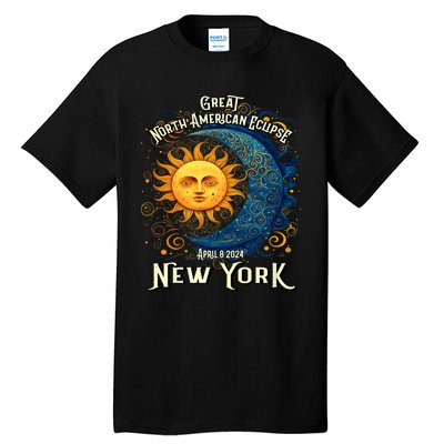 Great North American Eclipse Total Solar Eclipse Earth Moon Sun Cosmic Alignment Tall T-Shirt