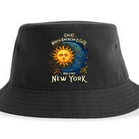 Great North American Eclipse Total Solar Eclipse Earth Moon Sun Cosmic Alignment Sustainable Bucket Hat