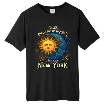 Great North American Eclipse Total Solar Eclipse Earth Moon Sun Cosmic Alignment Tall Fusion ChromaSoft Performance T-Shirt