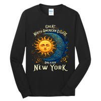 Great North American Eclipse Total Solar Eclipse Earth Moon Sun Cosmic Alignment Tall Long Sleeve T-Shirt