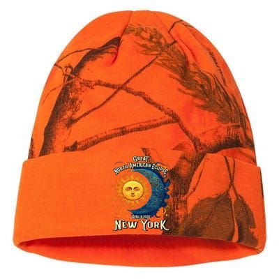 Great North American Eclipse Total Solar Eclipse Earth Moon Sun Cosmic Alignment Kati Licensed 12" Camo Beanie