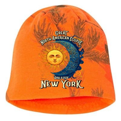 Great North American Eclipse Total Solar Eclipse Earth Moon Sun Cosmic Alignment Kati - Camo Knit Beanie