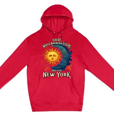 Great North American Eclipse Total Solar Eclipse Earth Moon Sun Cosmic Alignment Premium Pullover Hoodie