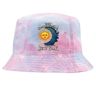 Great North American Eclipse Total Solar Eclipse Earth Moon Sun Cosmic Alignment Tie-Dyed Bucket Hat