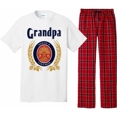 Grandpa Needs A Cold Beer Happy Fathers Day Pajama Set