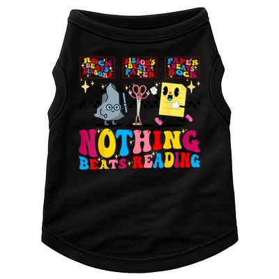 Groovy Nothing Beats Reading Rock Paper Scissors Book Lovers Doggie Tank