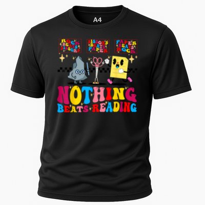 Groovy Nothing Beats Reading Rock Paper Scissors Book Lovers Performance Shirt
