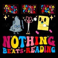Groovy Nothing Beats Reading Rock Paper Scissors Book Lovers Performance Shirt