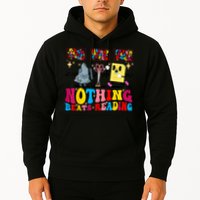 Groovy Nothing Beats Reading Rock Paper Scissors Book Lovers Hoodie