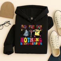 Groovy Nothing Beats Reading Rock Paper Scissors Book Lovers Hoodie