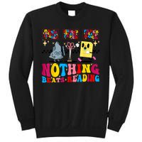 Groovy Nothing Beats Reading Rock Paper Scissors Book Lovers Sweatshirt