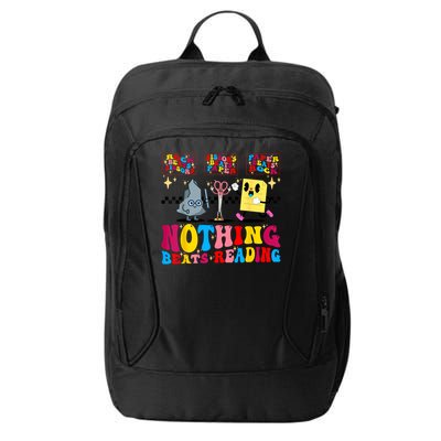 Groovy Nothing Beats Reading Rock Paper Scissors Book Lovers City Backpack