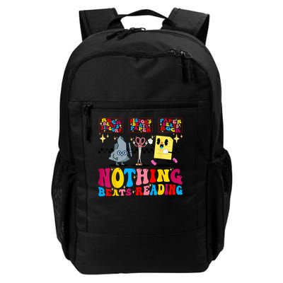 Groovy Nothing Beats Reading Rock Paper Scissors Book Lovers Backpack