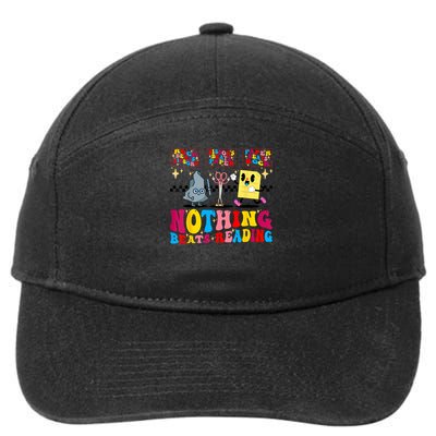 Groovy Nothing Beats Reading Rock Paper Scissors Book Lovers 7-Panel Snapback Hat