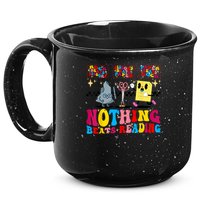 Groovy Nothing Beats Reading Rock Paper Scissors Book Lovers 15oz Campfire Ceramic Mug