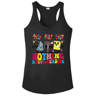 Groovy Nothing Beats Reading Rock Paper Scissors Book Lovers Ladies PosiCharge Competitor Racerback Tank