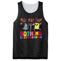 Groovy Nothing Beats Reading Rock Paper Scissors Book Lovers Mesh Reversible Basketball Jersey Tank