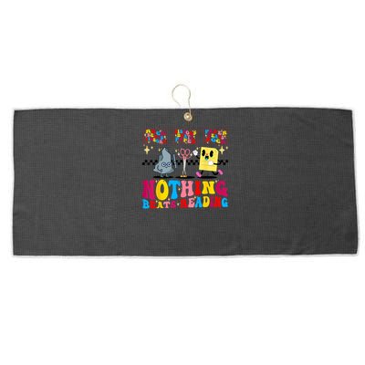 Groovy Nothing Beats Reading Rock Paper Scissors Book Lovers Large Microfiber Waffle Golf Towel