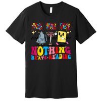Groovy Nothing Beats Reading Rock Paper Scissors Book Lovers Premium T-Shirt