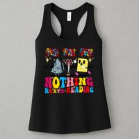 Groovy Nothing Beats Reading Rock Paper Scissors Book Lovers Womens Tank Top