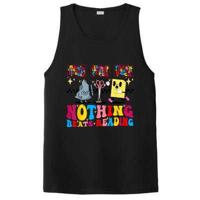 Groovy Nothing Beats Reading Rock Paper Scissors Book Lovers PosiCharge Competitor Tank