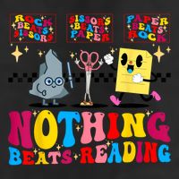 Groovy Nothing Beats Reading Rock Paper Scissors Book Lovers Trucker Hat