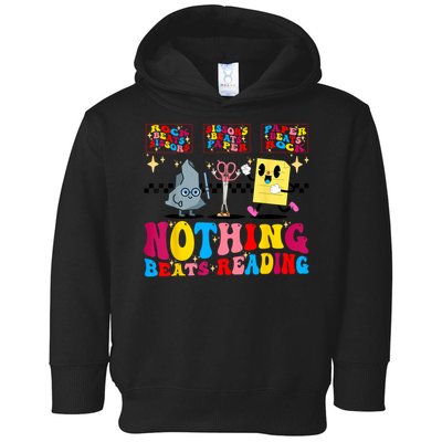 Groovy Nothing Beats Reading Rock Paper Scissors Book Lovers Toddler Hoodie