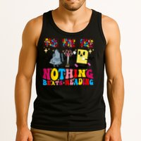 Groovy Nothing Beats Reading Rock Paper Scissors Book Lovers Tank Top