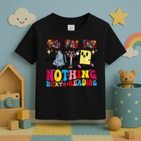 Groovy Nothing Beats Reading Rock Paper Scissors Book Lovers Toddler T-Shirt