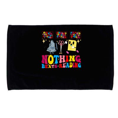 Groovy Nothing Beats Reading Rock Paper Scissors Book Lovers Microfiber Hand Towel