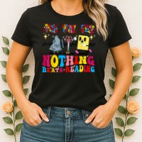Groovy Nothing Beats Reading Rock Paper Scissors Book Lovers Womens T-Shirt