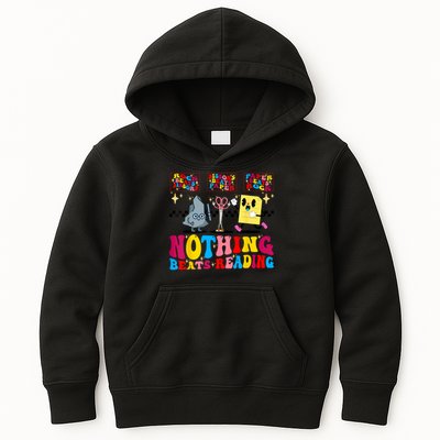 Groovy Nothing Beats Reading Rock Paper Scissors Book Lovers Kids Hoodie