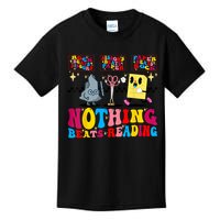 Groovy Nothing Beats Reading Rock Paper Scissors Book Lovers Kids T-Shirt