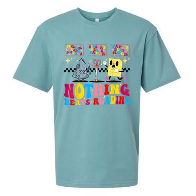 Groovy Nothing Beats Reading Rock Paper Scissors Book Lovers Sueded Cloud Jersey T-Shirt