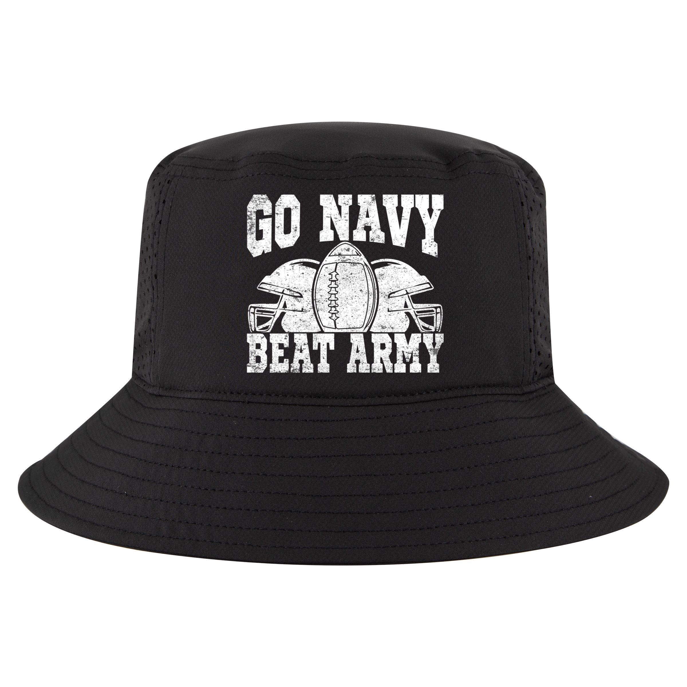 Go Navy Beat Army Cute Gift America's Football Game Day Helmet Great Gift Cool Comfort Performance Bucket Hat