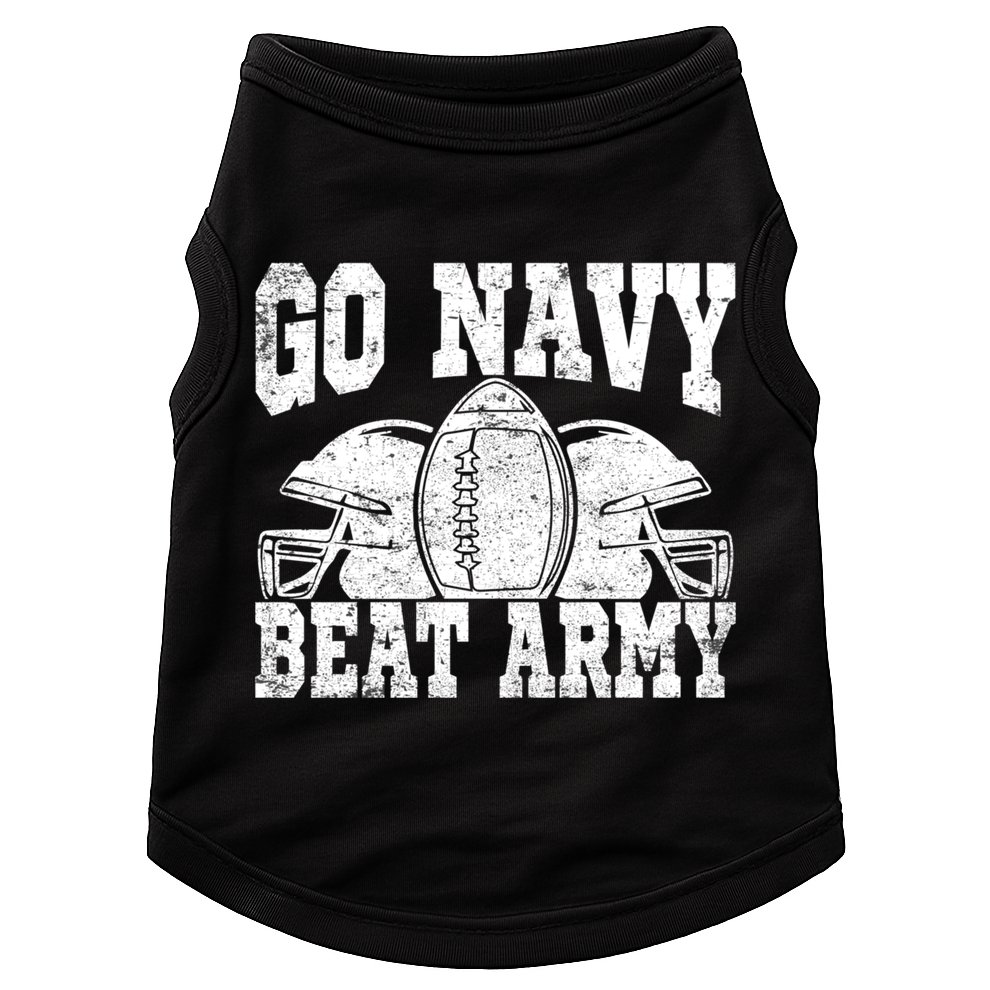 Go Navy Beat Army Cute Gift America's Football Game Day Helmet Great Gift Doggie Tank