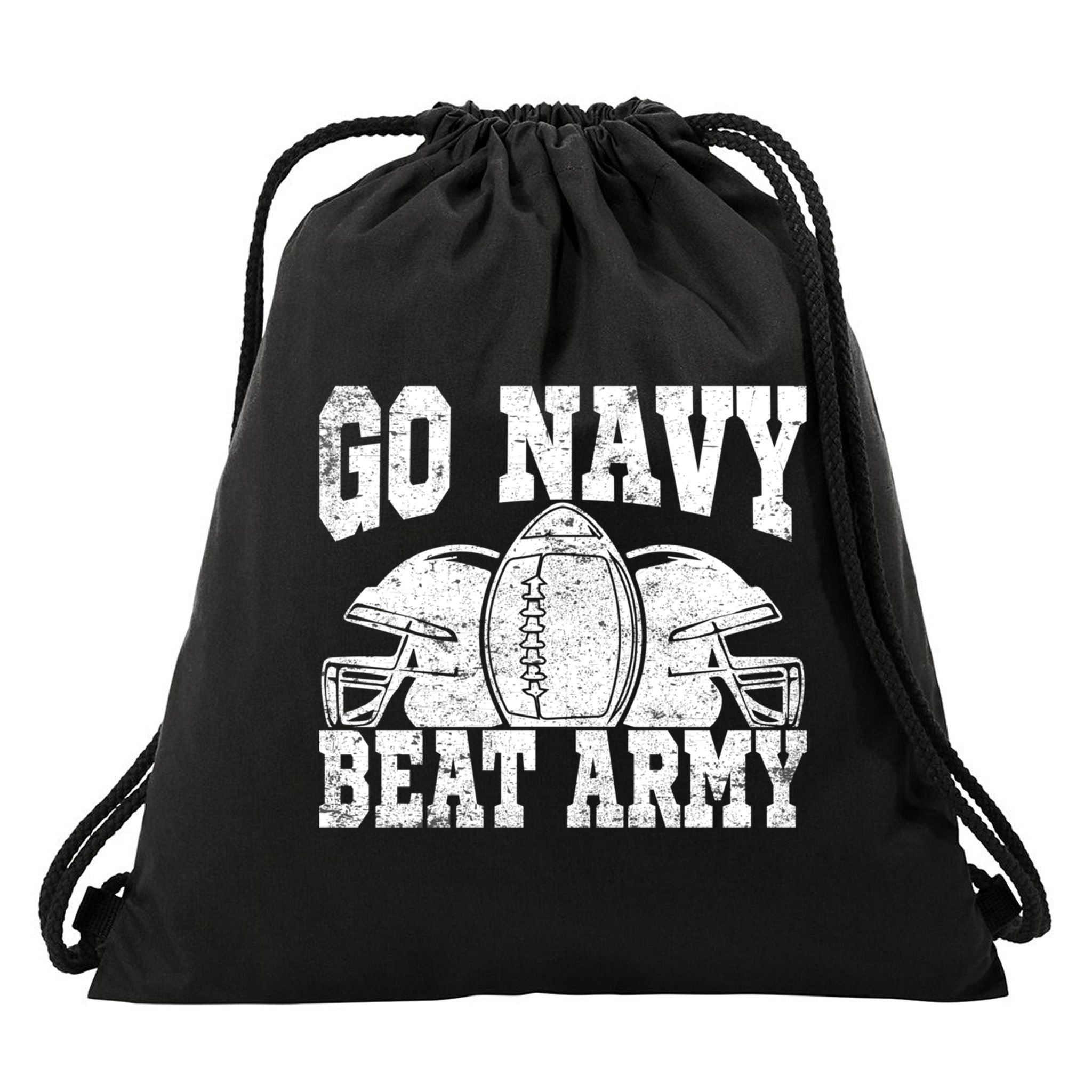 Go Navy Beat Army Cute Gift America's Football Game Day Helmet Great Gift Drawstring Bag